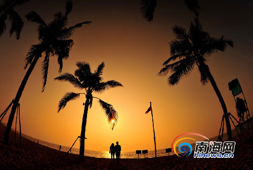組圖：樂東風(fēng)光引人醉 龍沐灣落日美景