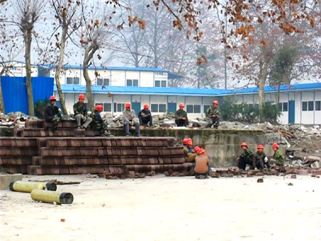 重建中的映秀鎮(zhèn)