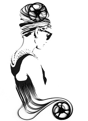 廢舊磁帶拼人物肖像 昔日女招待變身藝術(shù)家(圖)