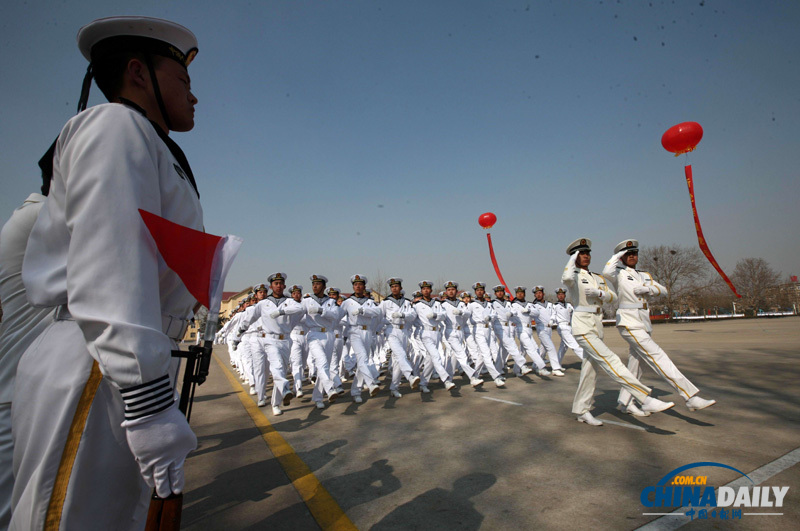 中國海軍北海艦隊(duì)新兵亮相