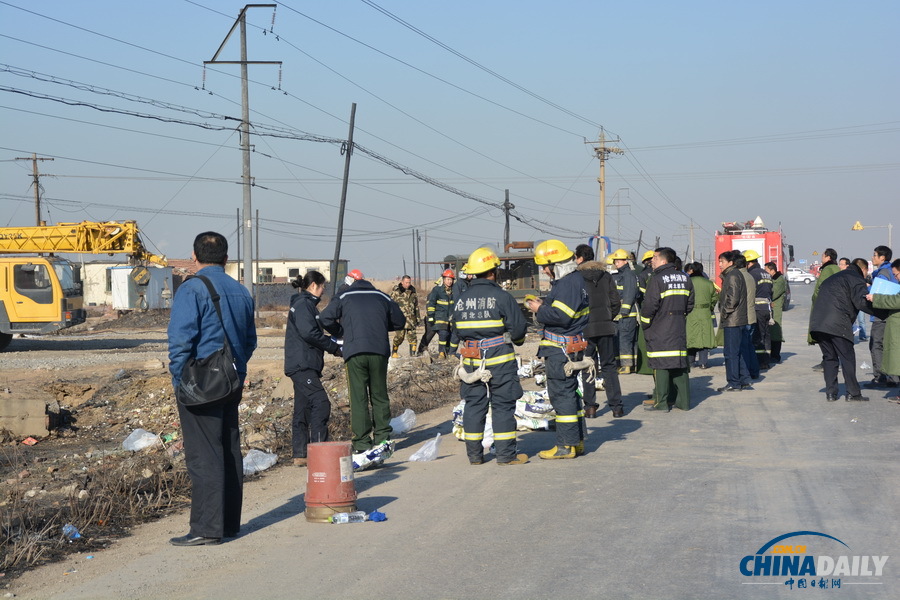 組圖：河北黃驊液化氣站爆炸事故：唯一遺留明火被熄滅