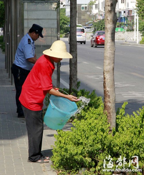福州市民響應“一桶水”行動 千人接力護綠