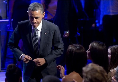 <BR>白宮音樂會見偶像 美國第一夫人尖叫難抑興奮之情