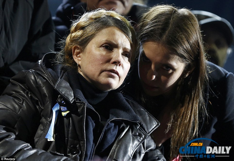 烏美女前總理季莫申科獲釋 趕赴獨(dú)立廣場聲援示威