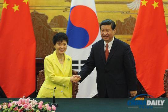 習(xí)近平同樸槿惠舉行會談 強調(diào)全面推進中韓互利合作