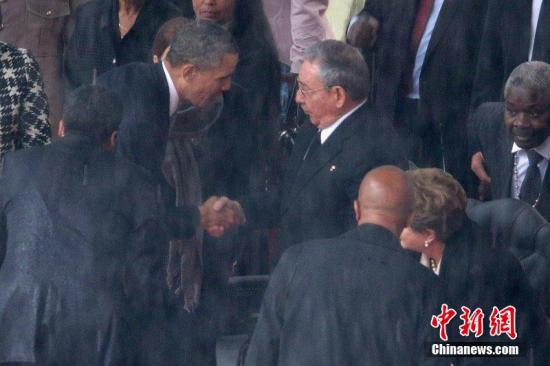 古巴稱美古領(lǐng)導人握手是美國結(jié)束侵略的第一步