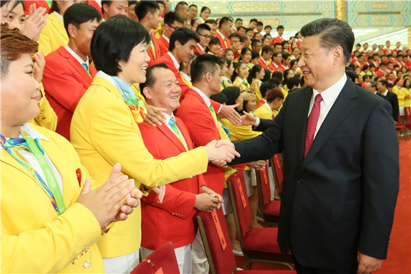 習(xí)近平會(huì)見中國奧運(yùn)代表團(tuán) 強(qiáng)調(diào)“奧運(yùn)精神”
