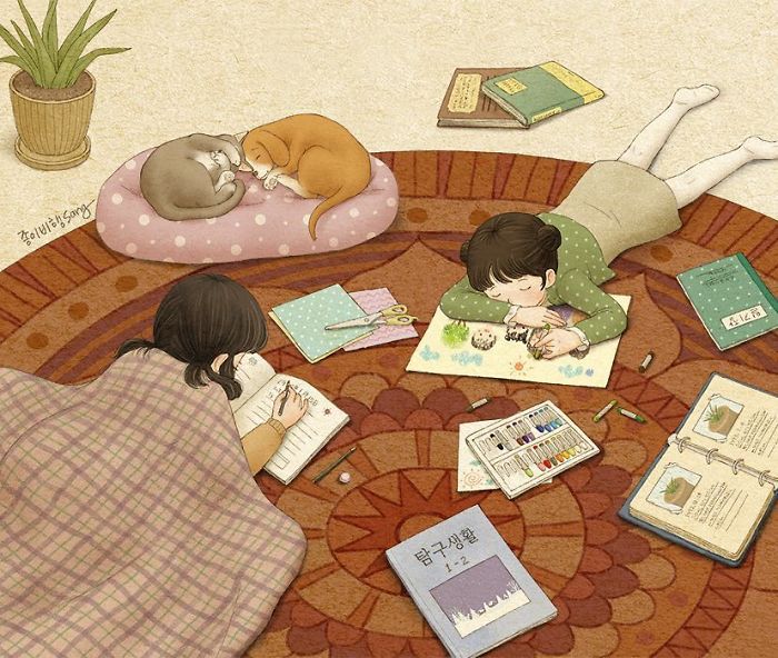 有親姐妹是什么感覺？讓插畫師來告訴你（組圖）