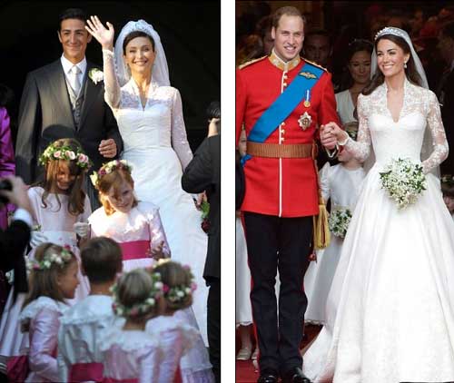 撞衫！英新王妃婚紗被指“抄襲”