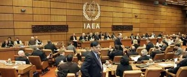A general view at the beginning of an IAEA board of governors meeting at Vienna's U.N. headquarters March 6, 2007.